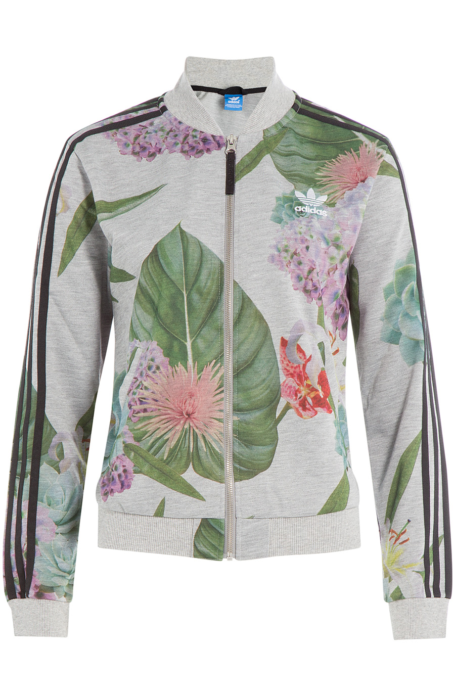 adidas grey floral jacket
