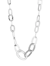 IPPOLITA WOMEN'S CLASSICO SHORT STERLING SILVER HAMMERED ROMA LINK NECKLACE,400011217252