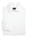 Giorgio Armani Button-front Cotton Dress Shirt In White