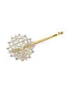 ADRIANA ORSINI WOMEN'S 18K YELLOW GOLDPLATED SILVER & EMBELLISHED BUTTON BOBBY PIN,0400011221509