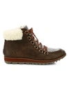 SOREL HARLOW SHEARLING-TRIMMED HIKING BOOTS,0400011523936