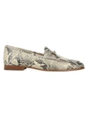 SAM EDELMAN LORAINE SNAKESKIN-EMBOSSED LEATHER LOAFERS,400011514971