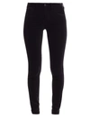 L Agence Marguerite High-rise Velvet Skinny Jeans In Black