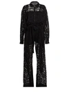 VALENTINO WOMEN'S HEAVY LACE BELTED JUMPSUIT,0400010944931