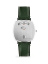 GUCCI MEN'S GRIP STAINLESS STEEL & GREEN LEATHER STRAP WATCH,400011573911