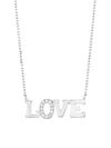 ANZIE RHODIUM-PLATED STERLING SILVER & WHITE SAPPHIRE LOVE NECKLACE,400011352341