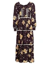 BYTIMO BELL-SLEEVE FLORAL MAXI DRESS,400011547095
