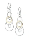 Ippolita Sterling Silver & 18k Yellow Gold Chimera Circle Drop Earrings