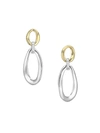 Ippolita Women's Classico Small Chimera Two-tone Smooth Snowman Double-drop Earrings In Silver
