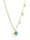 MEIRA T 14K YELLOW GOLD, DIAMOND & OPAL MOON NECKLACE,400011325803