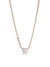ANITA KO WOMEN'S 18K ROSE GOLD & HEART DIAMOND SOLITAIRE NECKLACE,0400011401057