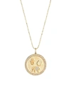 SYDNEY EVAN WOMEN'S 14K YELLOW GOLD & DIAMOND LUCK AND PROTECTION COIN CHARM NECKLACE,400011527559
