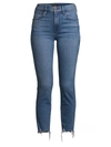 3X1 WOMEN'S W3 AUTHENTIC MID-RISE STRAIGHT-LEG CROPPED JEANS,0400011584761