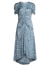 PARKER WOMEN'S SHELLEY ILLUSION TIGER-STRIPE STRETCH SILK DRESS,400011369827