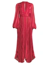 Alexis Women's Salomo Draped Maxi Dress In Red Geo Stripes