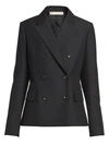 ALAÏA WOMEN'S DOUBLE-BREASTED WOOL BLAZER,0400011186475