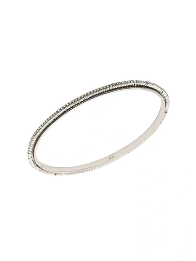 Alexis Bittar Crystal Encrusted Spiked Bangle Bracelet In Silver