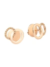 POMELLATO BRERA ROSE GOLD & BROWN DIAMOND CIRCLE LINK STUD EARRINGS,400010570876