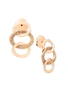 POMELLATO BRERA 18K ROSE GOLD & BROWN DIAMOND DANGLE LINK DROP EARRINGS,400010570887