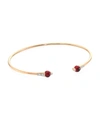 POMELLATO M'AMA NON M'AMA 18K ROSE GOLD GARNET & DIAMOND BANGLE,400098114614