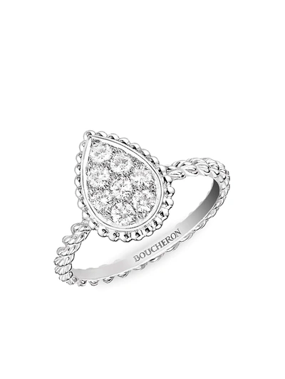 Boucheron Women's Serpent Bohème 18k White Gold & Diamond Small Ring