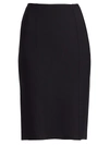 St John St. John Solid Stretch Knit Pencil Skirt In Caviar