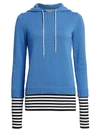 MICHAEL KORS WOMEN'S LAYERED CASHMERE PULLOVER HOODIE,0400011729005