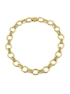 KATY BRISCOE 18K YELLOW GOLD TEXTURED LINK COLLAR NECKLACE,400097648297
