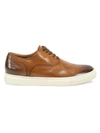 SAKS FIFTH AVENUE COLLECTION BURNISHED LEATHER SNEAKERS,400011249374
