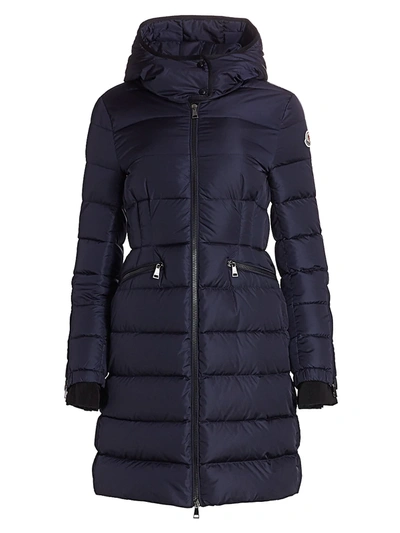 Moncler Betulong Zip-sleeve Nylon Parka In Navy