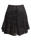Isabel Marant Women's Sidney Short Ruched Skirt In Black