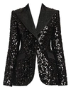 DOLCE & GABBANA WOMEN'S LONG-SLEEVE SEQUIN JACKET,0400011673077