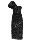 DOLCE & GABBANA ONE-SHOULDER FITTED SEQUIN COCKTAIL DRESS,400011674931