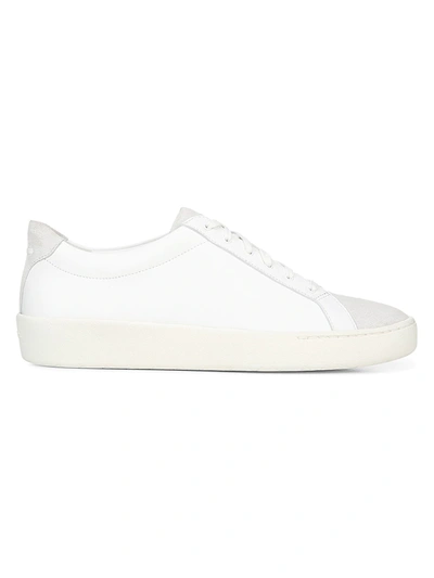 Vince Janna Leather & Suede Sneakers In White