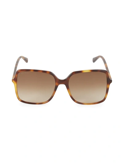 Gucci Gg0544s M Rectangle Sunglasses In Brown