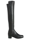 Stuart Weitzman Keelan City Microstretch And Leather Knee Boots In Black