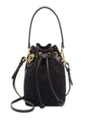 FENDI WOMEN'S MINI MON TRESOR CANVAS BUCKET BAG,0400011790041