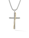 DAVID YURMAN WOMEN'S CROSSOVER CROSS NECKLACE WITH 18K YELLOW GOLD,400011329238