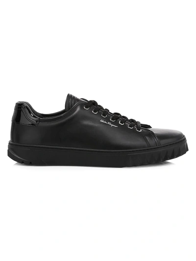Ferragamo Black Cube Sneakers