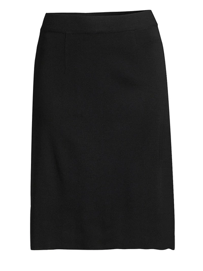 Misook Petite Straight Knee-length Skirt In Black