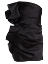 ALEXANDRE VAUTHIER RUFFLED SIDE RUCHED MINI DRESS,400011554476