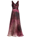 MARCHESA NOTTE RUCHED SLEEVELESS SATIN BALL GOWN,400011808887