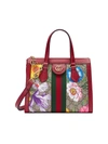 GUCCI WOMEN'S OPHIDIA GG FLORA SMALL TOTE BAG,0400011830769