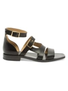 FENDI MEN'S VITELLO SPAZZOLATO LEATHER SANDALS,0400011727444