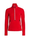 MONCLER GRENOBLE THREE-QUARTER ZIP FLEECE INSULATOR SWEATER,400011179319