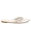 GIANVITO ROSSI BEADED LEATHER THONG SANDALS,0400011871427