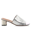 CLERGERIE WOMEN'S LEA METALLIC LEATHER MULES,0400011919283