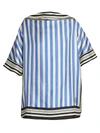 LOEWE STRIPE SILK BLOUSE,0400011605052