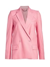 Givenchy Summer Wool Double-breasted Structured Blazer In Flamingo