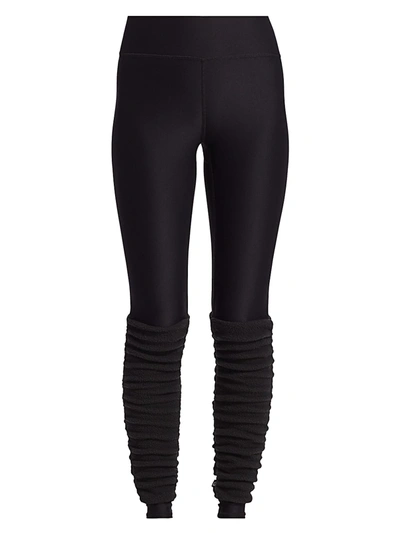 Terez Fleece Leg-warmer Leggings In Black